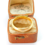 18ct Yellow Gold Minimal Wedding Band Ring Antique c1920 Art Deco