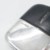 Sterling Silver & Leather Hip Flask & Stirrup Cup Antique 1933 Sheffield Art Deco