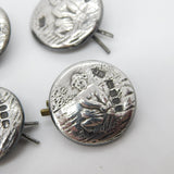 Victorian Set of Sterling Silver Cherub Classical Dress Buttons 1899 Antique