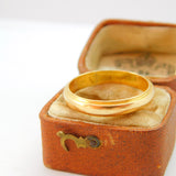 18ct Yellow Gold Minimal Wedding Band Ring Antique c1920 Art Deco