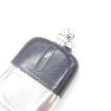Sterling Silver & Leather Hip Flask & Stirrup Cup Antique 1933 Sheffield Art Deco