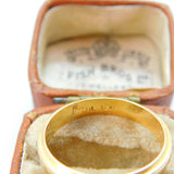 18ct Yellow Gold Minimal Wedding Band Ring Antique c1920 Art Deco