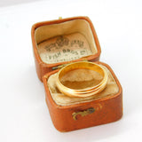 18ct Yellow Gold Minimal Wedding Band Ring Antique c1920 Art Deco