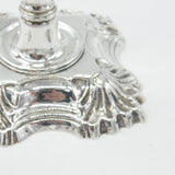 George II Sterling Silver Cast Candlestick Quatrefoil Base Antique 1750 London by William Gould
