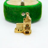 9ct Yellow Gold Stanhope 'Marriage Vows' Church Charm Pendant Vintage c1970