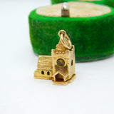 9ct Yellow Gold Stanhope 'Marriage Vows' Church Charm Pendant Vintage c1970