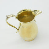 Mappin & Webb Sterling Silver Gilt Cream Jug Antique 1945 London Art Deco