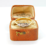 Victorian 18ct Yellow Gold & 0.2ct Diamond Three-Stone Ring c1900 Antique