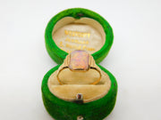9ct Yellow Gold & Opal Set Signet Ring Vintage 1960 Birmingham