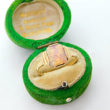 9ct Yellow Gold & Opal Set Signet Ring Vintage 1960 Birmingham