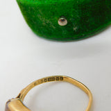 9ct Yellow Gold & Opal Set Signet Ring Vintage 1960 Birmingham