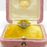 Victorian 18ct Yellow Gold Diamond Set Daisy Floral Cluster Ring c1880 Antique