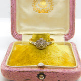 Victorian 18ct Yellow Gold Diamond Set Daisy Floral Cluster Ring c1880 Antique