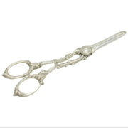 Victorian Sterling Silver Acanthus Grape Scissors Antique 1853 Birmingham