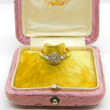 Victorian 18ct Yellow Gold Diamond Set Daisy Floral Cluster Ring c1880 Antique