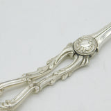 Victorian Sterling Silver Acanthus Grape Scissors Antique 1853 Birmingham