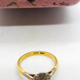 Victorian 18ct Yellow Gold Diamond Set Daisy Floral Cluster Ring c1880 Antique