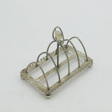 Victorian Sterling Silver Shield Cartocuhe Toast Rack Antique 1894 Birmingham