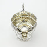Victorian Sterling Silver Ornate Floral Decorated Cream Jug 1893 London Antique
