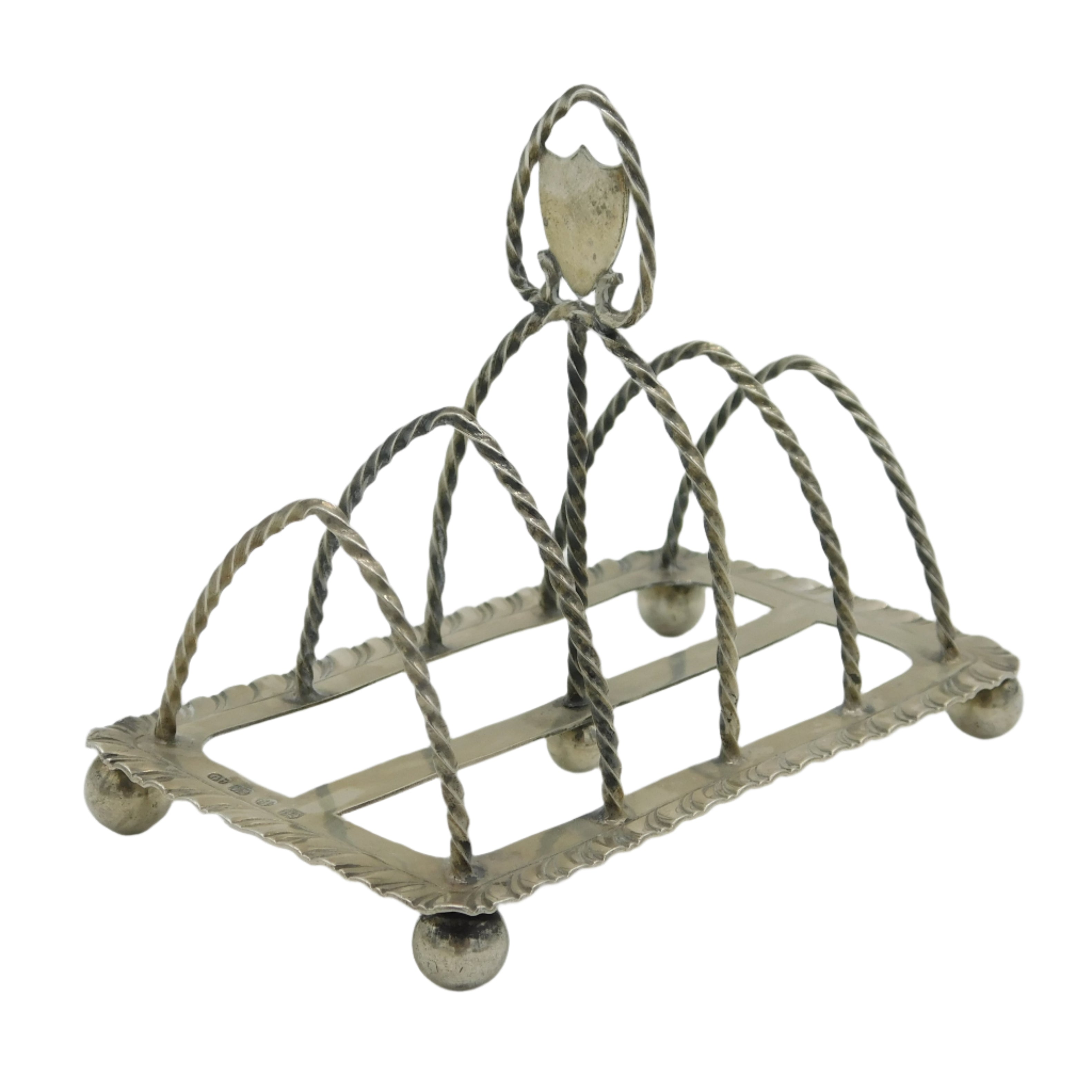 Antique Victorian Silver Toast Rack
