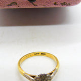 Victorian 18ct Yellow Gold Diamond Set Daisy Floral Cluster Ring c1880 Antique