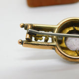 Victorian 9ct Gold, Seed Pearl, Amethyst Sweetheart Brooch 1890 Antique Birmingham