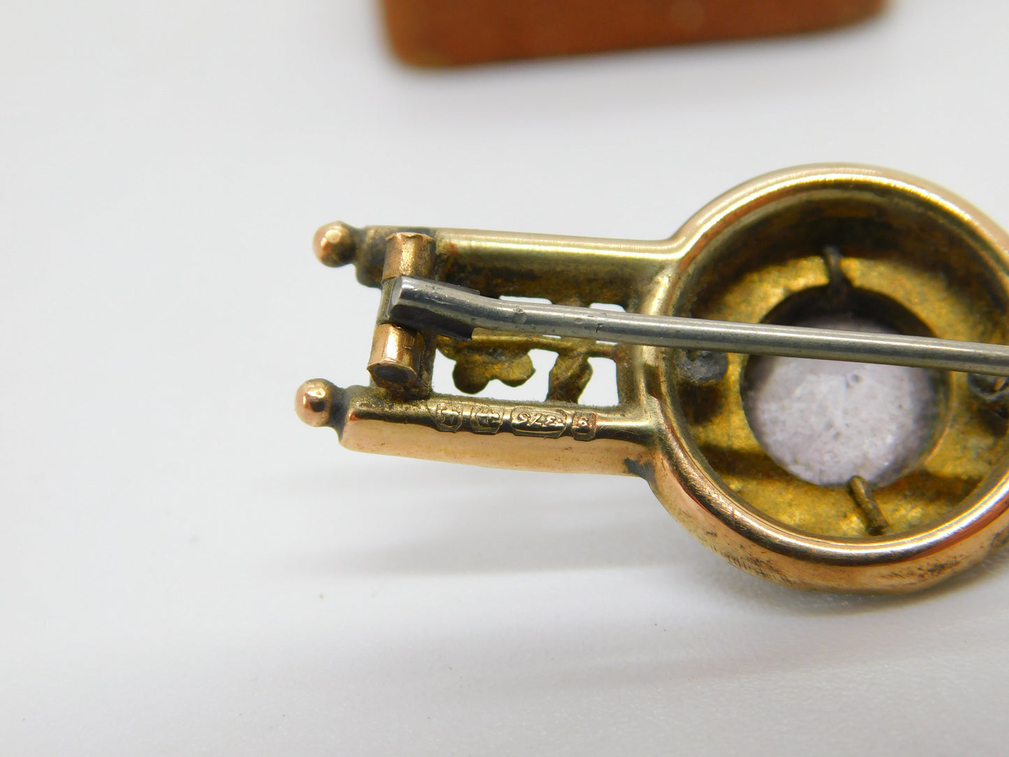 Victorian 9ct Gold, Seed Pearl, Amethyst Sweetheart Brooch 1890 Antique Birmingham