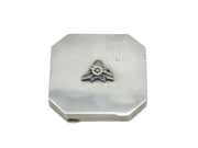 WWII-era Sterling Silver Enamel Royal Artillery Sweetheart Compact Antique 1944