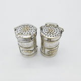 Victorian Pair Novelty Silver Plated Post Box Salt & Pepper Shakers Antique 1880