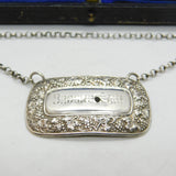 Georgian Sterling Silver 'Brosnuchair' Decanter Label Antique 1824 Birmingham