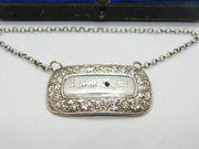 Georgian Sterling Silver 'Brosnuchair' Decanter Label Antique 1824 Birmingham