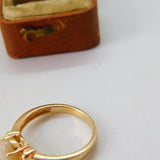 9ct Yellow Gold & Cabochon Ethiopian Opal Dress Ring 2006 Birmingham Vintage