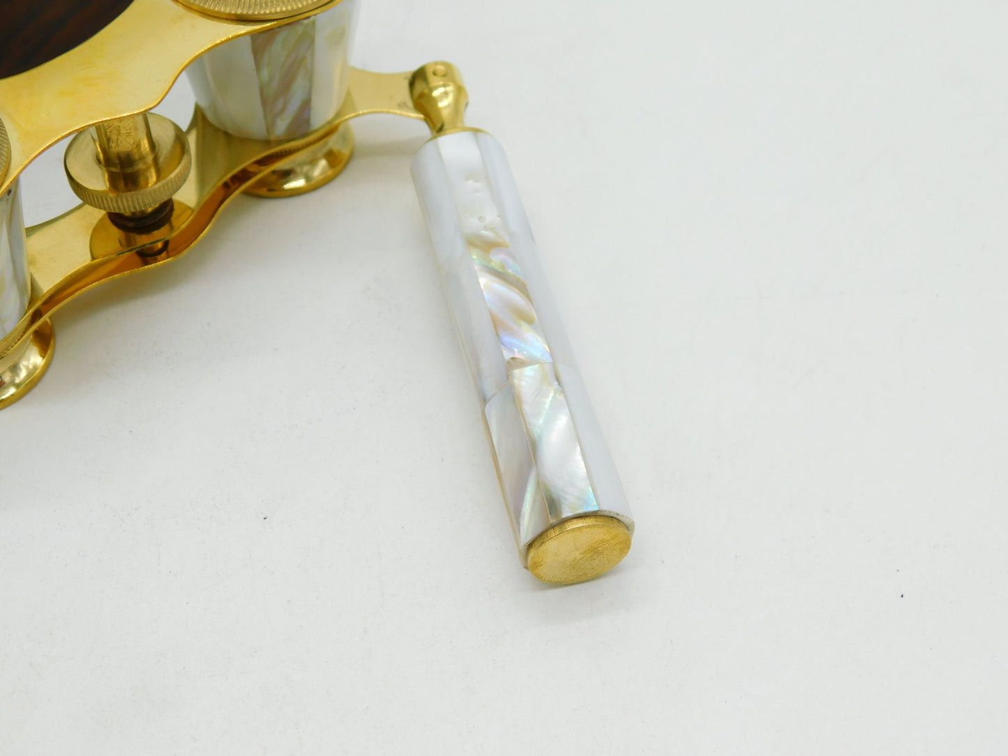 19th Century Mother of Pearl & Brass Naval Opera Glasses Antique c1890
