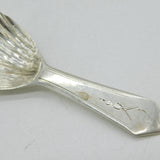 Scottish George III Sterling Silver Tea Caddy Spoon Antique c1790 Edinburgh