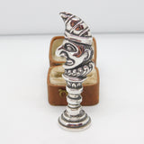 Victorian Sterling Silver Novelty Mr Punch Desk Seal Stamp Monogram c1890