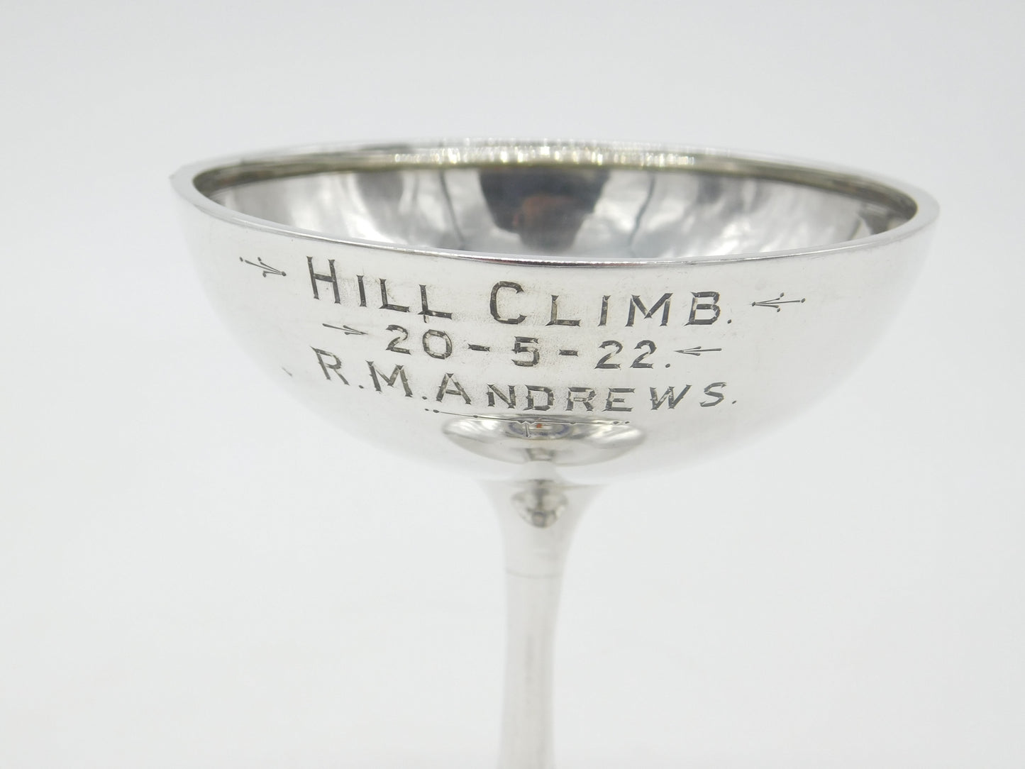 Sterling Silver Sporting Chalice Cup 'London Motor Cycle Club' 1922 London