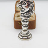 Victorian Sterling Silver Novelty Mr Punch Desk Seal Stamp Monogram c1890