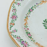 18th Century Painted Porcelain Armorial Dish 'Hudson Family' Antique c1770