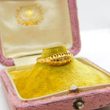 Victorian 18ct Yellow Gold Five-Stone Diamond Boat Ring 1896 Birmingham