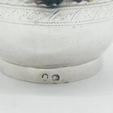 George III Sterling Silver Slack Family Crest Small Bowl Antique c1800