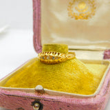 Victorian 18ct Yellow Gold Five-Stone Diamond Boat Ring 1896 Birmingham