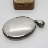 Large Victorian Sterling Silver Monogram Sweetheart Locket c1880 Antique