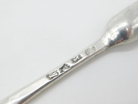 George II Sterling Silver Bone Marrow Scoop with Crest 1751 London R. Gosling