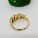 Victorian 18ct Yellow Gold Five Stone Cabochon Opal Ring Antique c1890