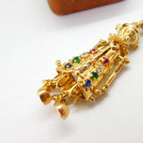 Large 9ct Gold, Ruby, Diamond, Sapphire & Emerald Set Articulated Clown Pendant