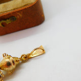 Large 9ct Gold, Ruby, Diamond, Sapphire & Emerald Set Articulated Clown Pendant