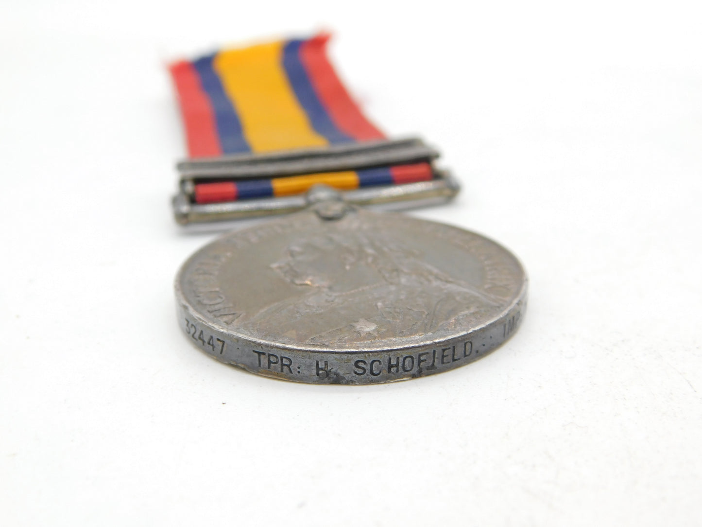 Boer War Queens South Africa Medal TPR H. Schofield Antique w. Information