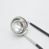 Victorian Elkington & Co. Pair Sterling Silver & Horn Toddy Ladles Antique 1869