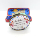Georgian Bilston Enamel 'A Mothers Gift to a deserving Child' Patch Box c1780