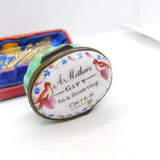 Georgian Bilston Enamel 'A Mothers Gift to a deserving Child' Patch Box c1780